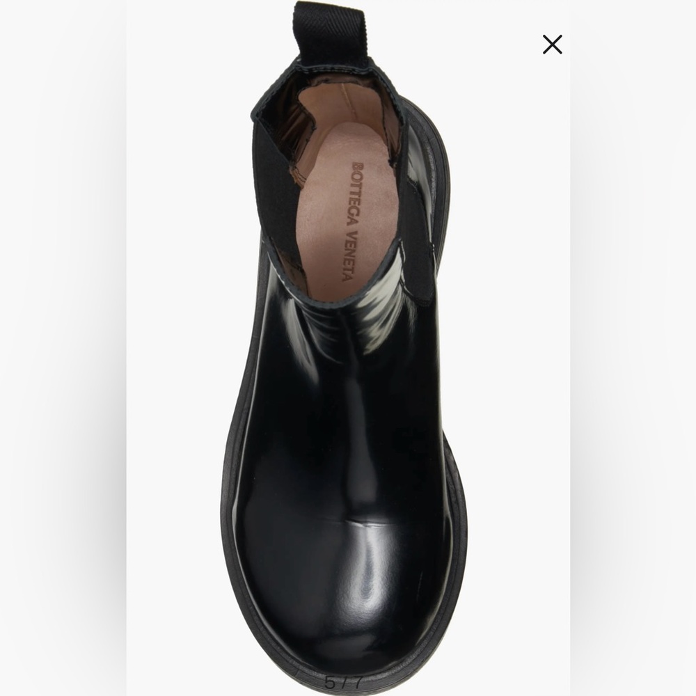 Bottega Veneta Glossy Black Ankle Boots